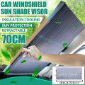 Retractable portable aluminum car curtain front sunshade